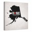 State Pride Alaska 16x16 Personalized Canvas Wall Art