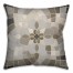 Greige Mosaic Spun Polyester Throw Pillow