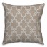 Neutral Quatrefoil Spun Polyester Throw Pillow
