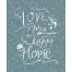Love Makes a Happy Home Square Cocktail Plate