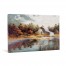 Barn By The Lake Canvas Wall Art