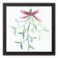 Watercolor Mistletoe 12x12 Black Framed Canvas