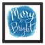 Merry & Bright Watercolor 12x12 Black Framed Canvas