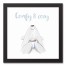 Comfy & Cozy Bear 12x12 Black Framed Canvas