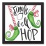 Jingle Bell Hop 12x12 Black Framed Canvas