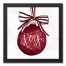 Joy Ornament 12x12 Black Framed Canvas