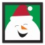 Graphic Snowman 12x12 Black Framed Canvas