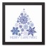 Snowflake Tree 12x12 Black Framed Canvas