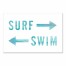 Surf or Swim 36x24 Outdoor Canvas Wall Art