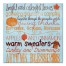 Words Of Fall 16x16 Canvas Wall Art