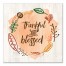 Thankful And Blessed 16x16 Canvas Wall Art