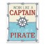 Work Like A Captain 16x20 Canvas Wall Art