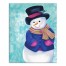 Classic Winter Snowman 16x20 Canvas Wall Art