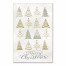 Silver and Gold Christmas Trees 16x24 Canvas Wall Art