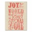 Rustic Red Joy to the World 18x24 Canvas Wall Art