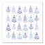 Blue Christmas Trees 20x20 Canvas Wall Art