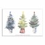 Three Watercolor Christmas Trees 36x24 Canvas Wall Art
