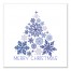 Snowflake Christmas Tree 16x16 Canvas Wall Art