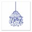 Merry Blue Ornament 16x16 Canvas Wall Art