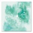 Watercolor Teal Ornaments 16x16 Canvas Wall Art