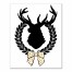 Chic Christmas Reindeer 16x20 Canvas Wall Art