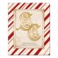 Candy Cane Santa Claus Monogram 16x20 Canvas Wall Art