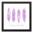 Purple Feathers 12x12 Personalized Canvas Image Box