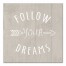 Follow Your Dreams Arrow 12x12 Canvas Wall Art