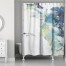 Blue Green Abstract 71x74 Shower Curtain