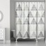 Grey Triangles 71x74 Shower Curtain