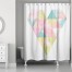 Triangle Watercolor Heart 71x74 Shower Curtain