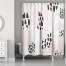 Watercolor Blush and Black Dabs 71x74 Shower Curtain