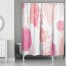 Pink Watercolor Dabs 71x74 Shower Curtain