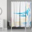 Watercolor Dash 71x74 Shower Curtain