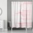 Pink Watercolor Stripe 71x74 Shower Curtain