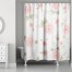 Light Pink Watercolor Florals 71x74 Shower Curtain