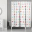 Colorful Semi-Circles 71x74 Shower Curtain
