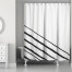 Black Lines 71x74 Shower Curtain