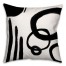 Black Abstract 16x16 Throw Pillow