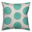 Teal Polka Dots 16x16 Throw Pillow