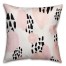 Watercolor Blush and Black Dabs 16x16 Throw Pillow