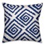 Indigo Watercolor Geo 16x16 Throw Pillow