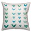 Teal Watercolor Hearts 16x16 Throw Pillow
