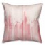 Pink Watercolor Stripe 16x16 Throw Pillow