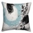Teal Marble Splatter 16x16 Throw Pillow