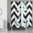 Chevron Anchor 71x74 Shower Curtain