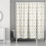Golden Quatrefoil 71x74 Shower Curtain