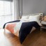 Navy Blush Chevron Duvet Cover