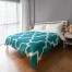 Aqua Quatrefoil Duvet Cover