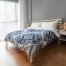 Navy Watercolor Duvet Cover